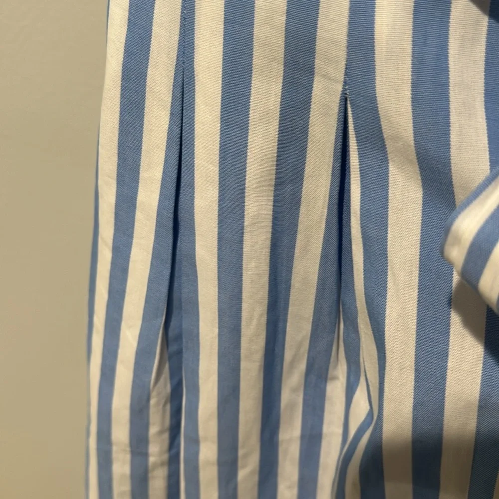 Talbots Women's Dress Blue and White Striped Midi Summer New With Tags Sz 12 - Picture 6 of 11